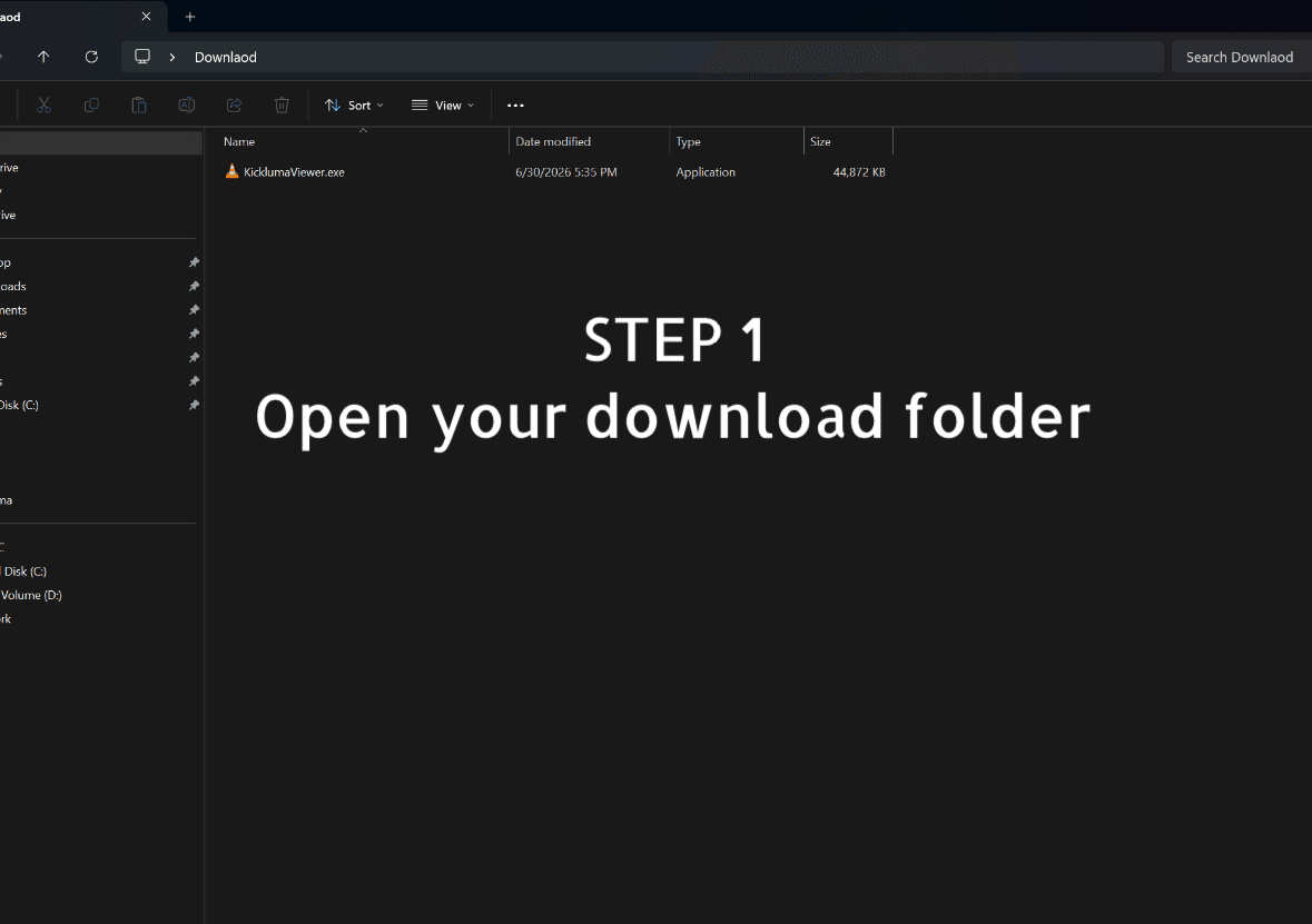 Kickluma Live Match Viewer instruction step 1